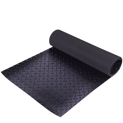 Rubber Diamond-Plate Rubber Flooring Rolls With 3 Mm X 4 Ft X 3 Ft Rolls Black Color