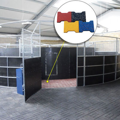Farm Colorful Rubber I Beam Tiles Dog Bone Mats Horse Walker Mats