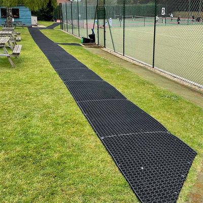 Rubber Grass Mats For Horse Rubber Grass Mats Installed In An Equestrian Yard