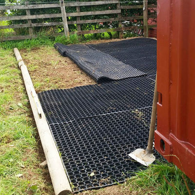 Rubber Grass Mats For Horse Rubber Grass Mats Installed In An Equestrian Yard