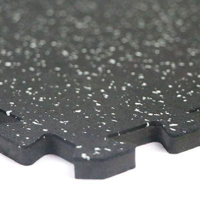 0.79 Inch Gym Flooring For Home Gym, 6 Tiles Exercise Equipment Mats With Rubber Top