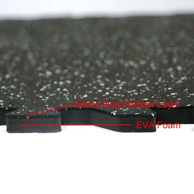 0.79 Inch Gym Flooring For Home Gym, 6 Tiles Exercise Equipment Mats With Rubber Top
