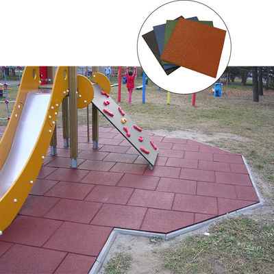 500mm Rubber Playground Tiles Rubber Tiles 15mm,20mm,25mm,30mm,35mm,40mm,45mm,50mm Thick Available