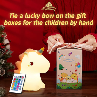 Nice Dream Unicorn Silicone Night Lamp For Kids 8 Color Changing Baby Night Light With Remote Timer