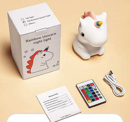 Nice Dream Unicorn Silicone Night Lamp For Kids 8 Color Changing Baby Night Light With Remote Timer