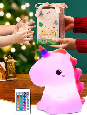 Nice Dream Unicorn Silicone Night Lamp For Kids 8 Color Changing Baby Night Light With Remote Timer